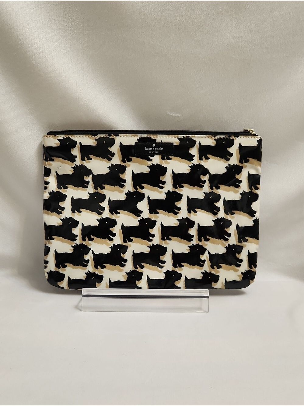 Kate Spade New York Daycation Scottie Dog Coated Canvas Pouch Cosmetics Bag